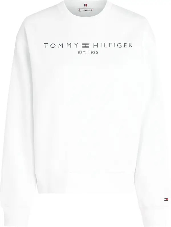 Tommy Hilfiger MDRN REG CORP LOGO C Kadın Beyaz Sweatshirt
