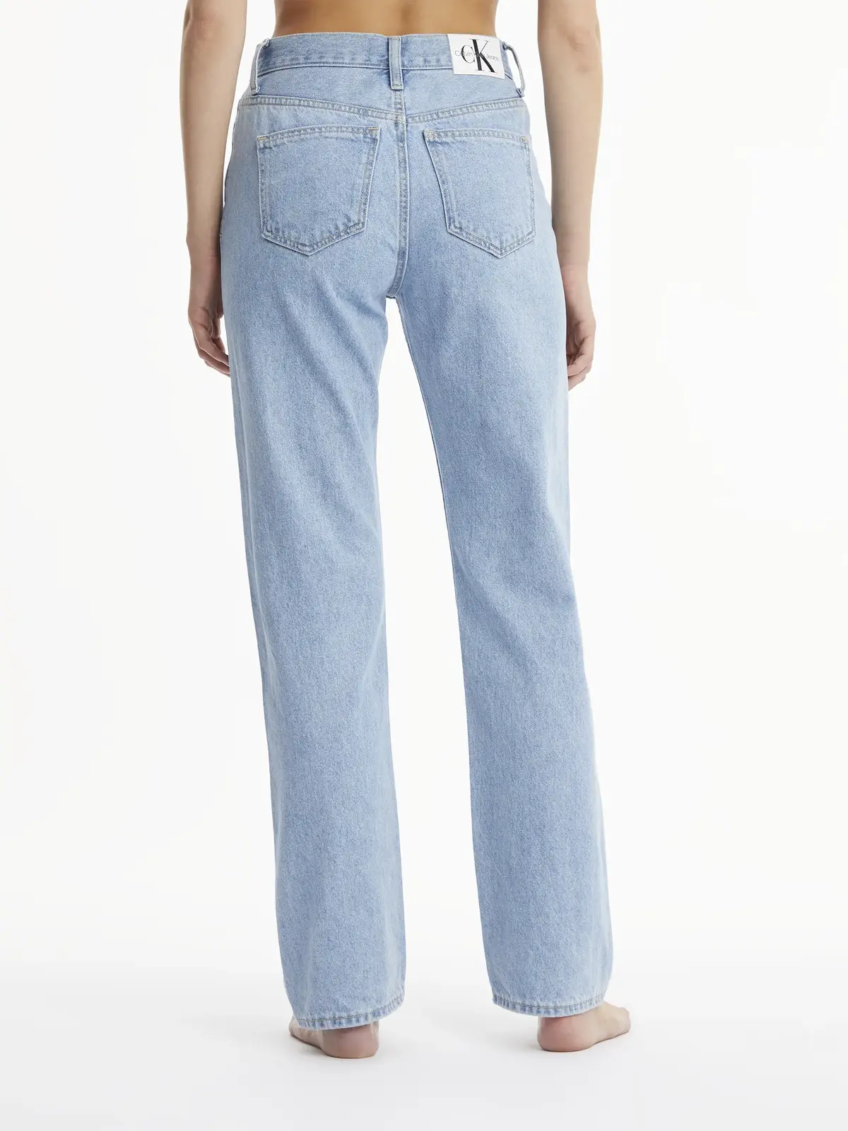 Calvin Klein HIGH RISE STRAIGHT Kadın Mavi Kot Pantolon