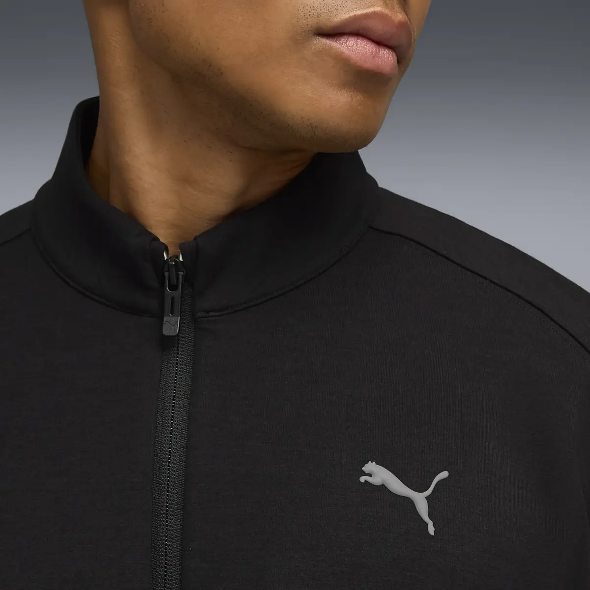 Puma M CLOUDSPUN JACKET Siyah Erkek Fermuarlı Üst