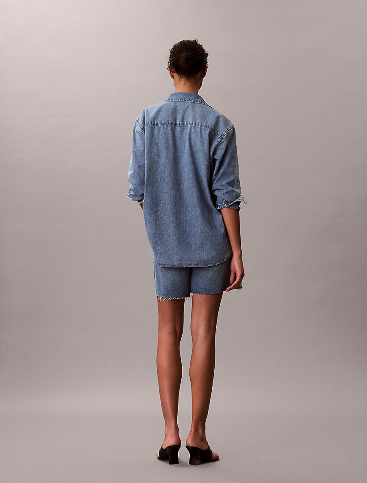 Calvin Klein OVERSIZED SHIRT VINT, NLR, XXS Mavi Kadın Gömlek