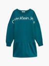 Calvin Klein HERO LOGO HWK DRESS Kadın Yeşil Elbise