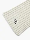 Calvin Klein MONOGRAM RIB SCARF Erkek Krem Atkı