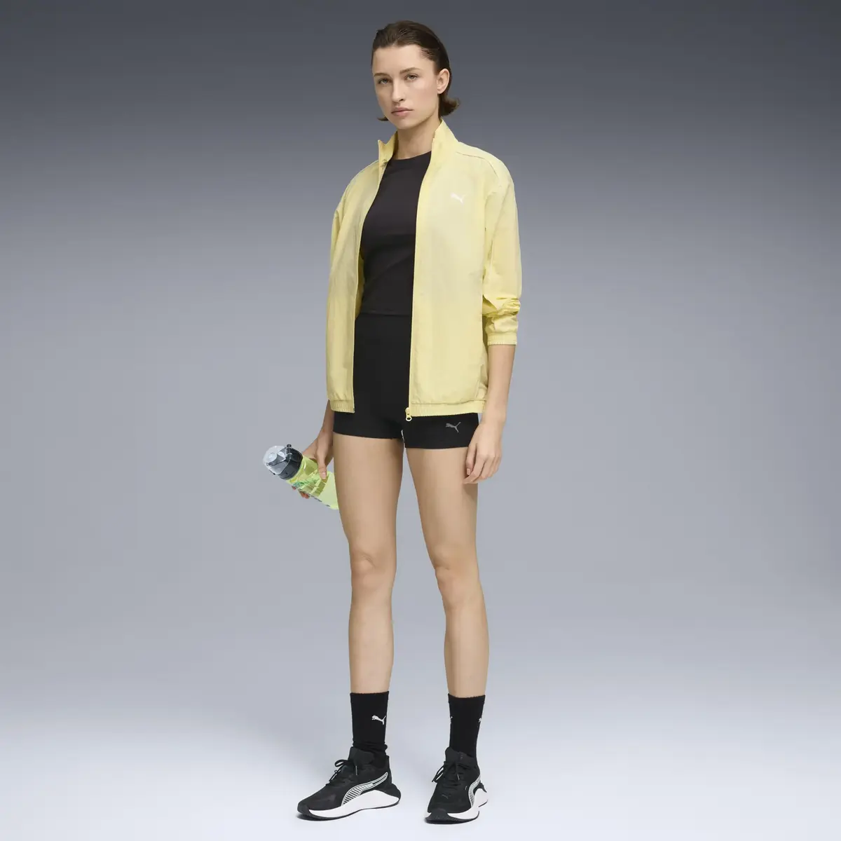 Puma W PUMA SHAPE BABY TEE Siyah Kadın Crop