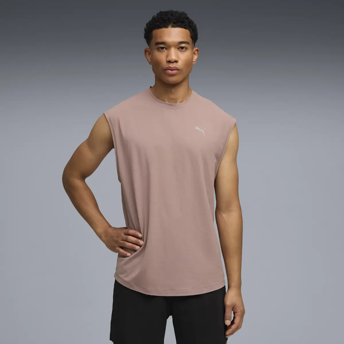 PUMA M Run CoolCELL Sleeveless Bej Erkek T-Shirt