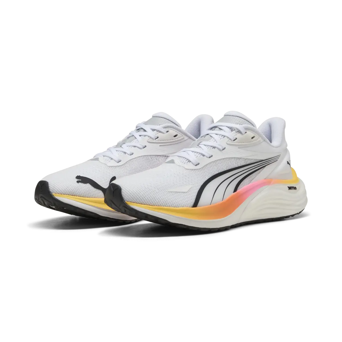 PUMA Electrify NITROTM4 Wns Beyaz Kadın Yürüyüş ve Koşu Ayakkabısı