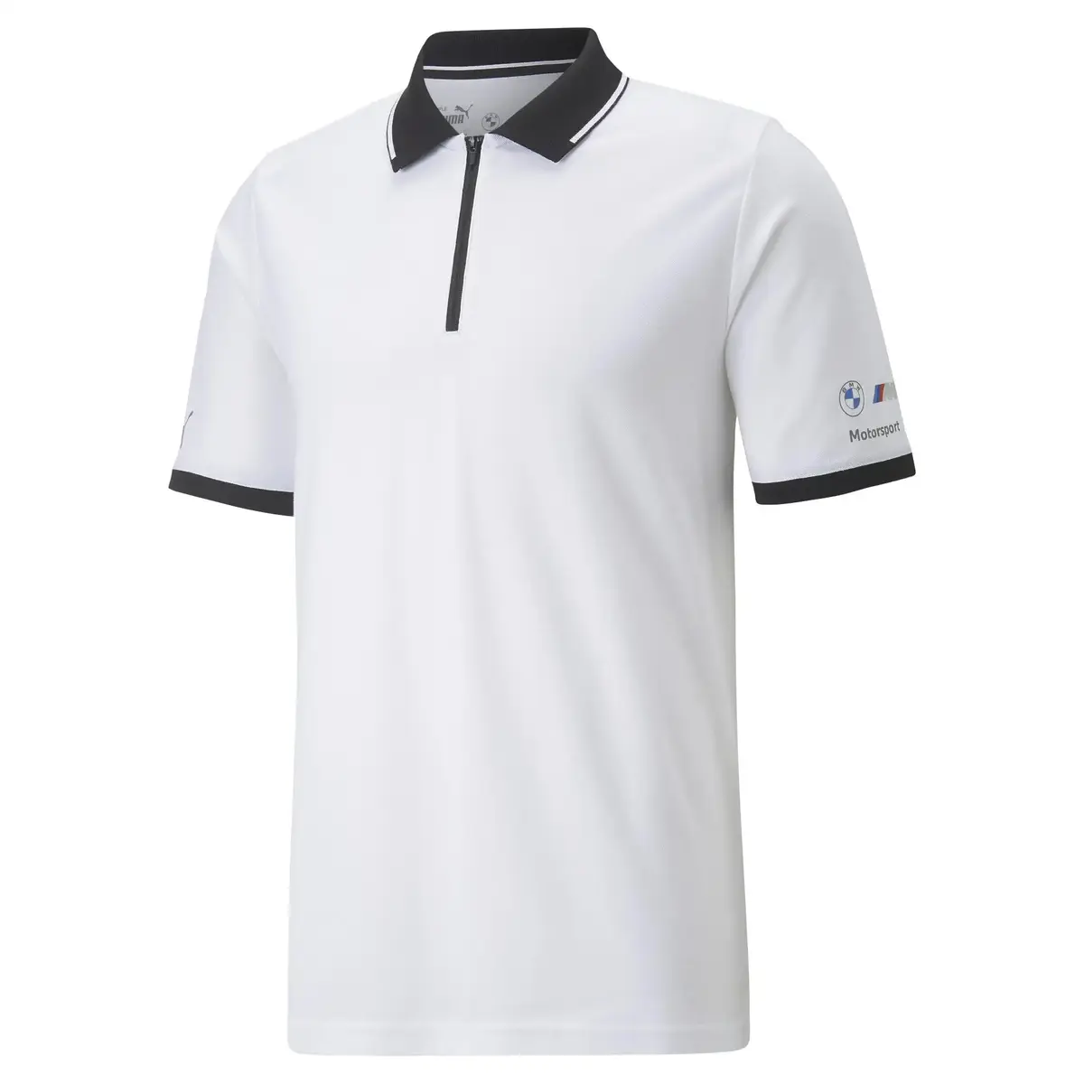 Puma Bmw Mms Zip Polo Beyaz Erkek Polo T-Shirt