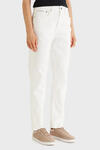 Calvin Klein MOM JEAN CHALK WHITE, ASN, SH, 25 Beyaz Kadın Kot Pantolon