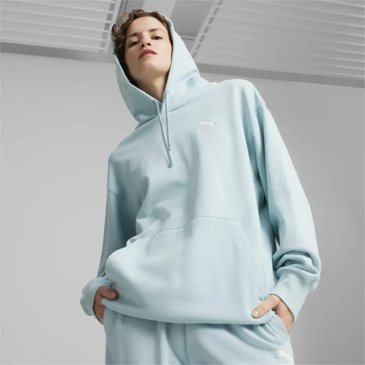 Puma BETTER CLASSICS Relaxed Hoodie TR Açık Mavi Erkek Sweatshirt