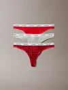 Calvin Klein THONG 3PK Mavi Kadın Tanga