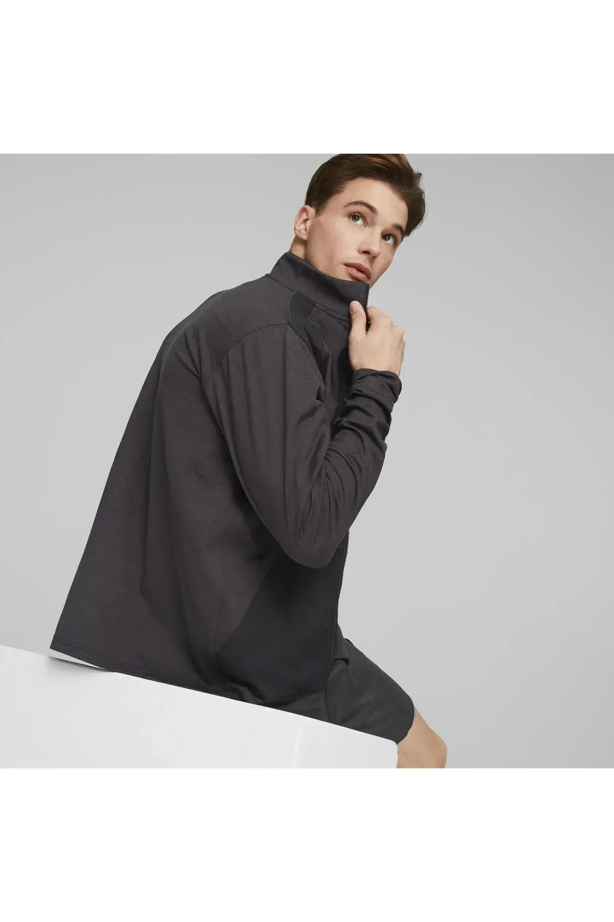 Puma Train Cloudspun FZ Jacket Siyah Erkek Fermuarlı Sweatshirt