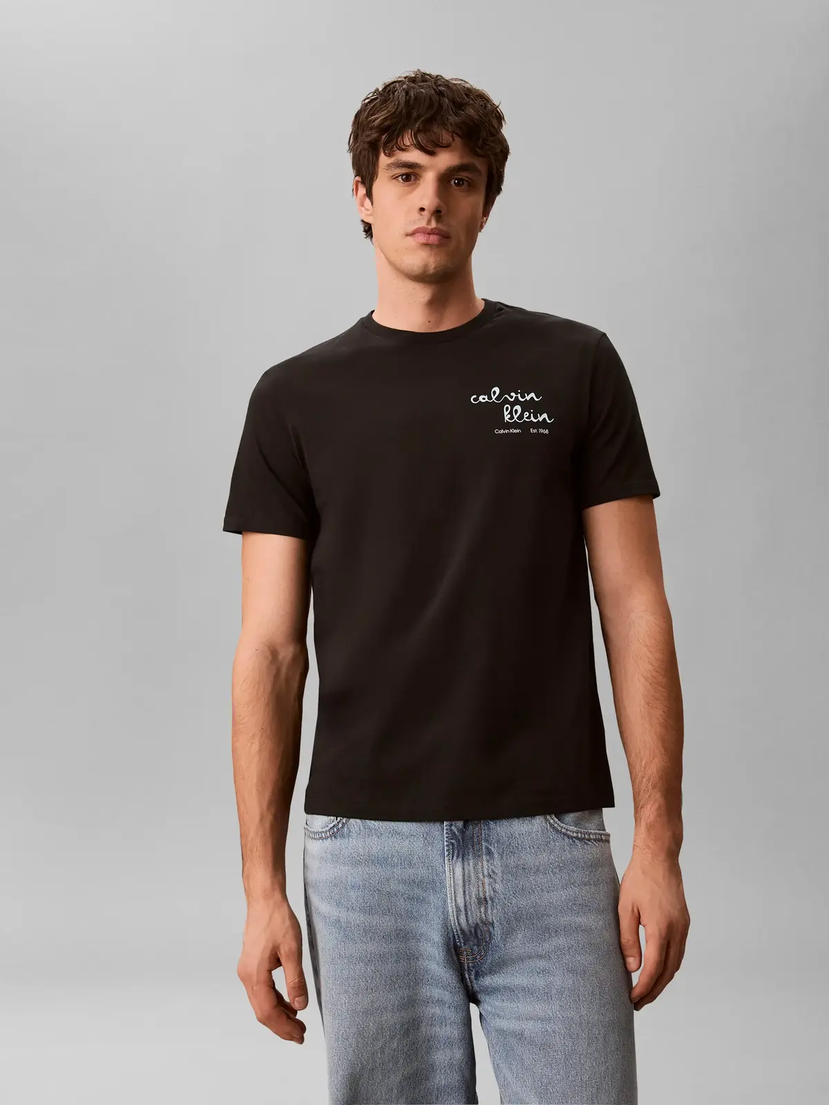 Calvin Klein SS 30S EU CK TRVL Siyah Erkek Tişört