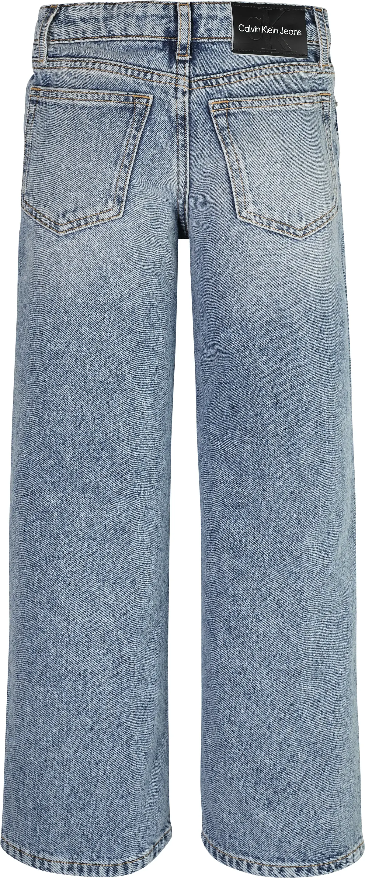 Calvin Klein WIDE LEG HR LIGHT AU Kadın Mavi Kot Pantolon