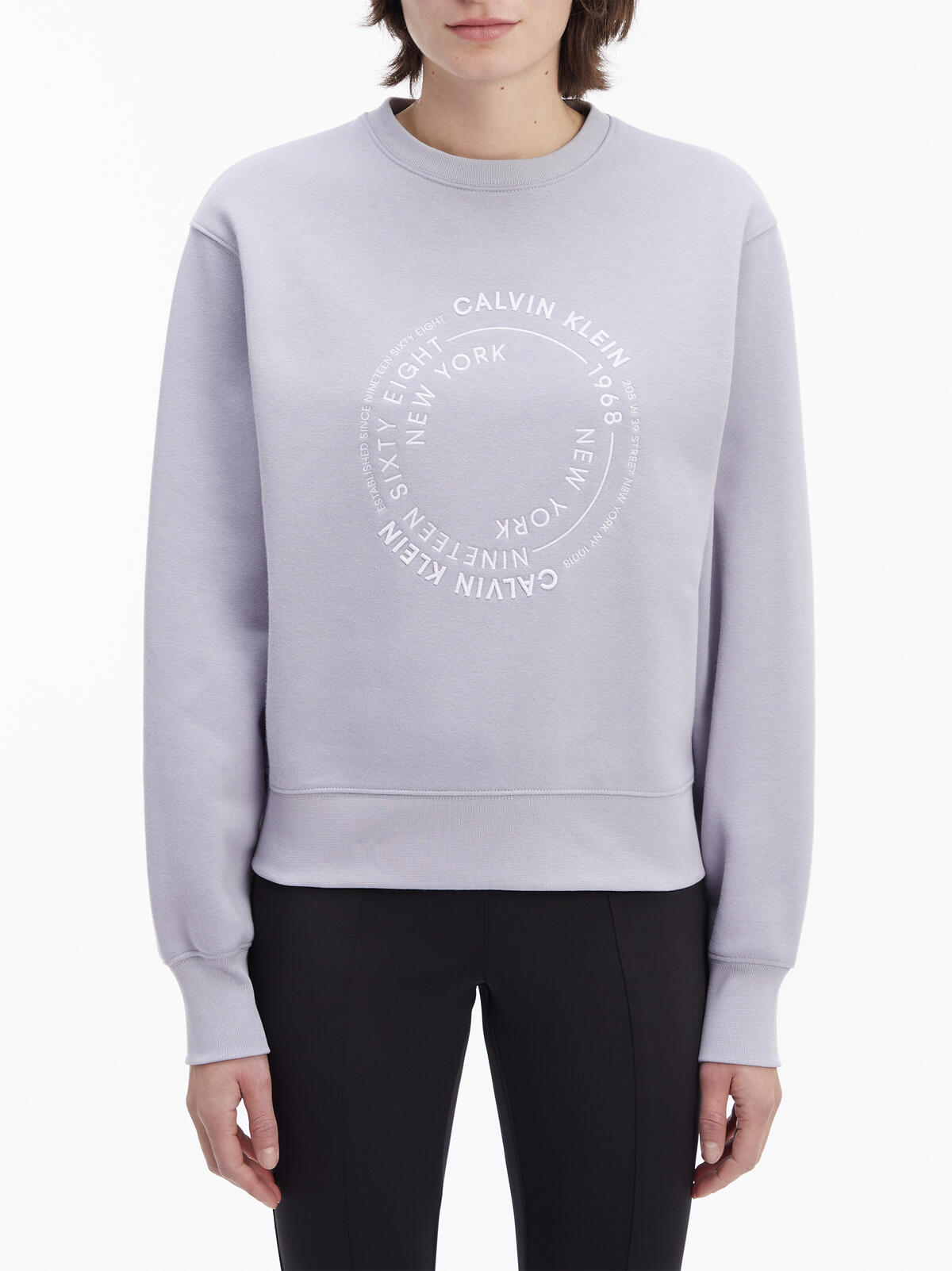 Calvin Klein TONAL EMB GRAPHIC SW Kadın Gri Sweatshirt