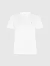 Calvin Klein SMALL CK C-NECK TOP Kadın Beyaz T-Shirt