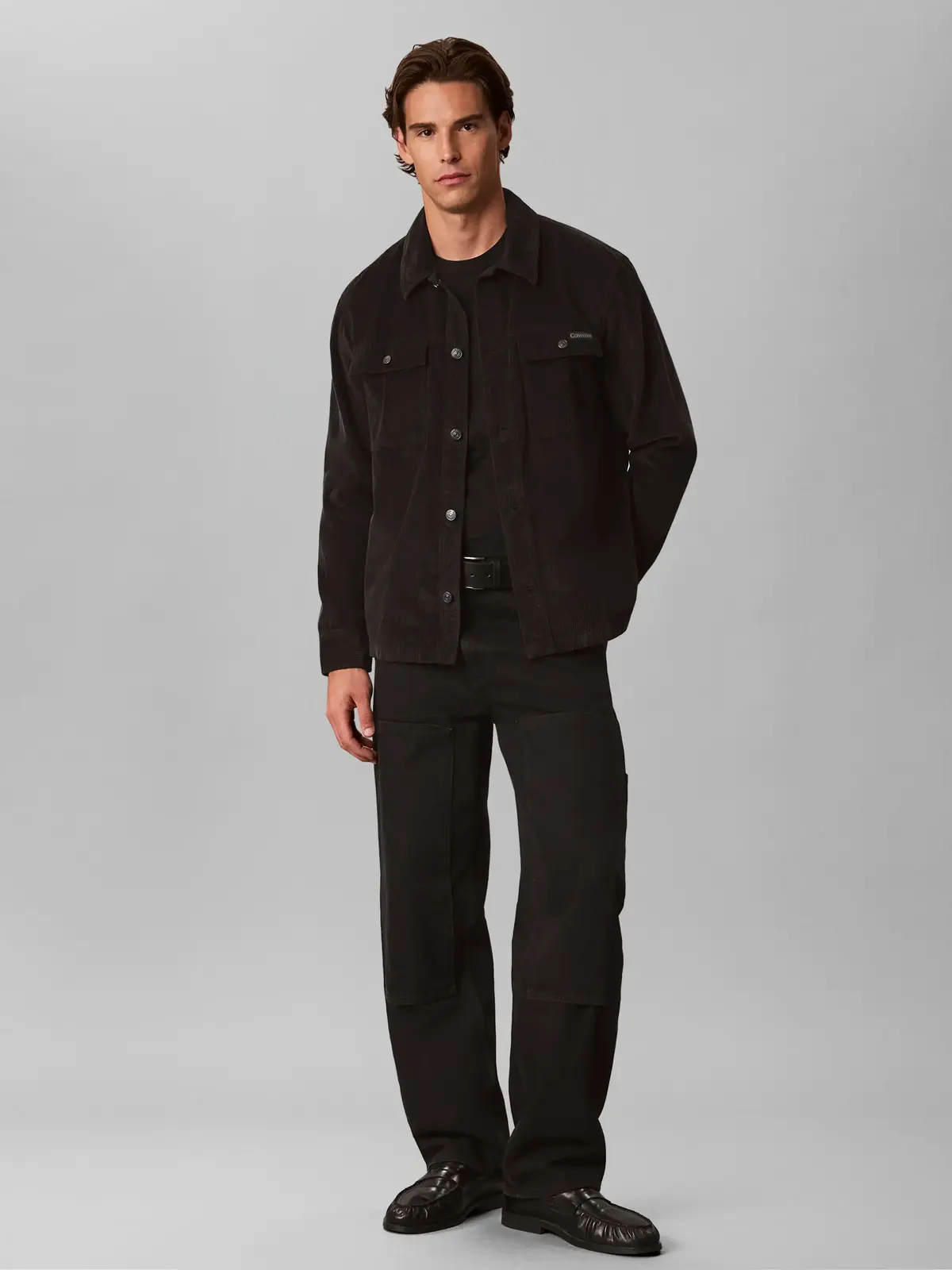 Calvin Klein LS CORDUROY EASY OVE, UB1 Siyah Erkek Ceket