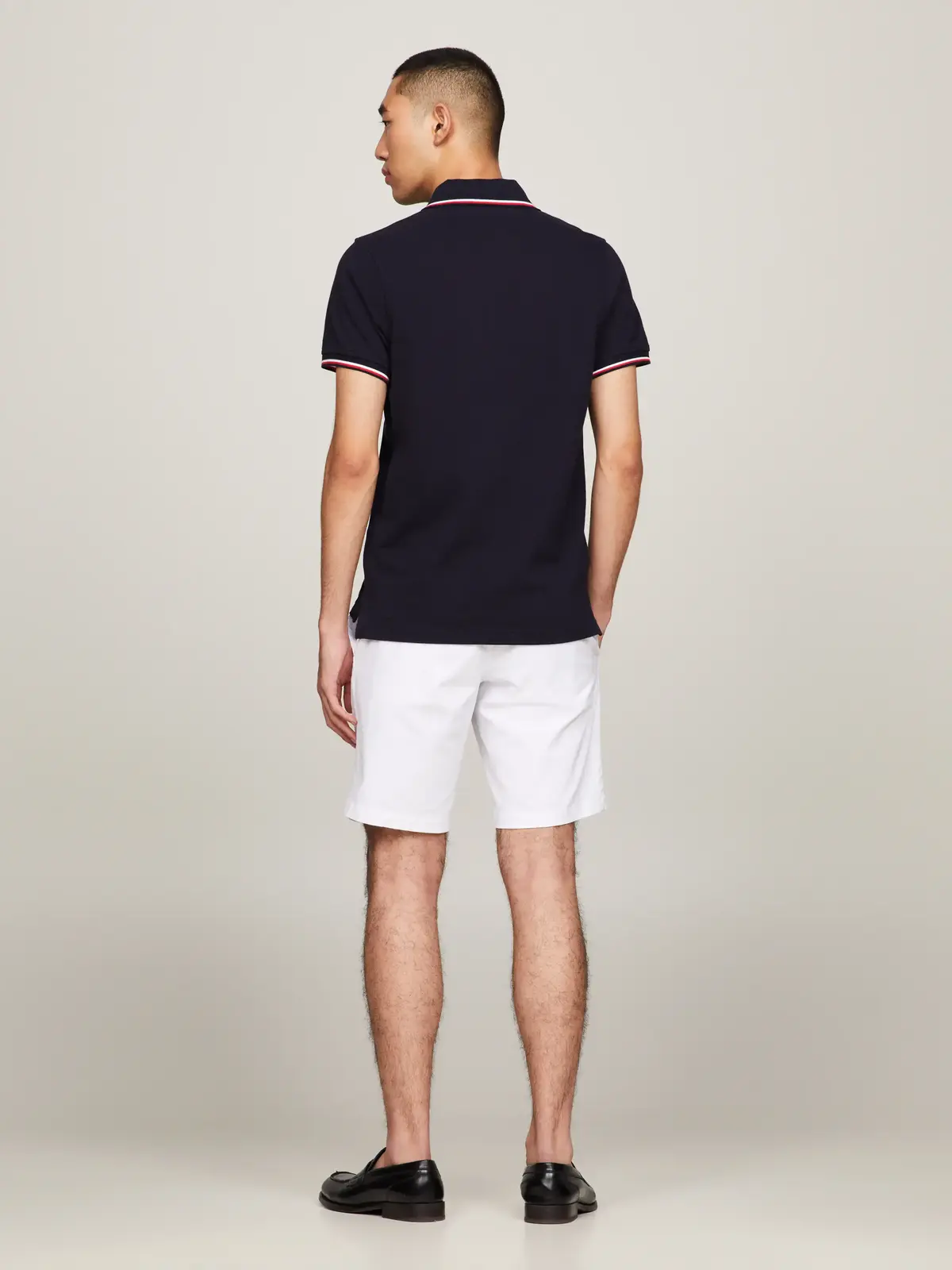 Tommy Hilfiger CORE TOMMY TIPPED SL Erkek Lacivert Polo T-Shirt