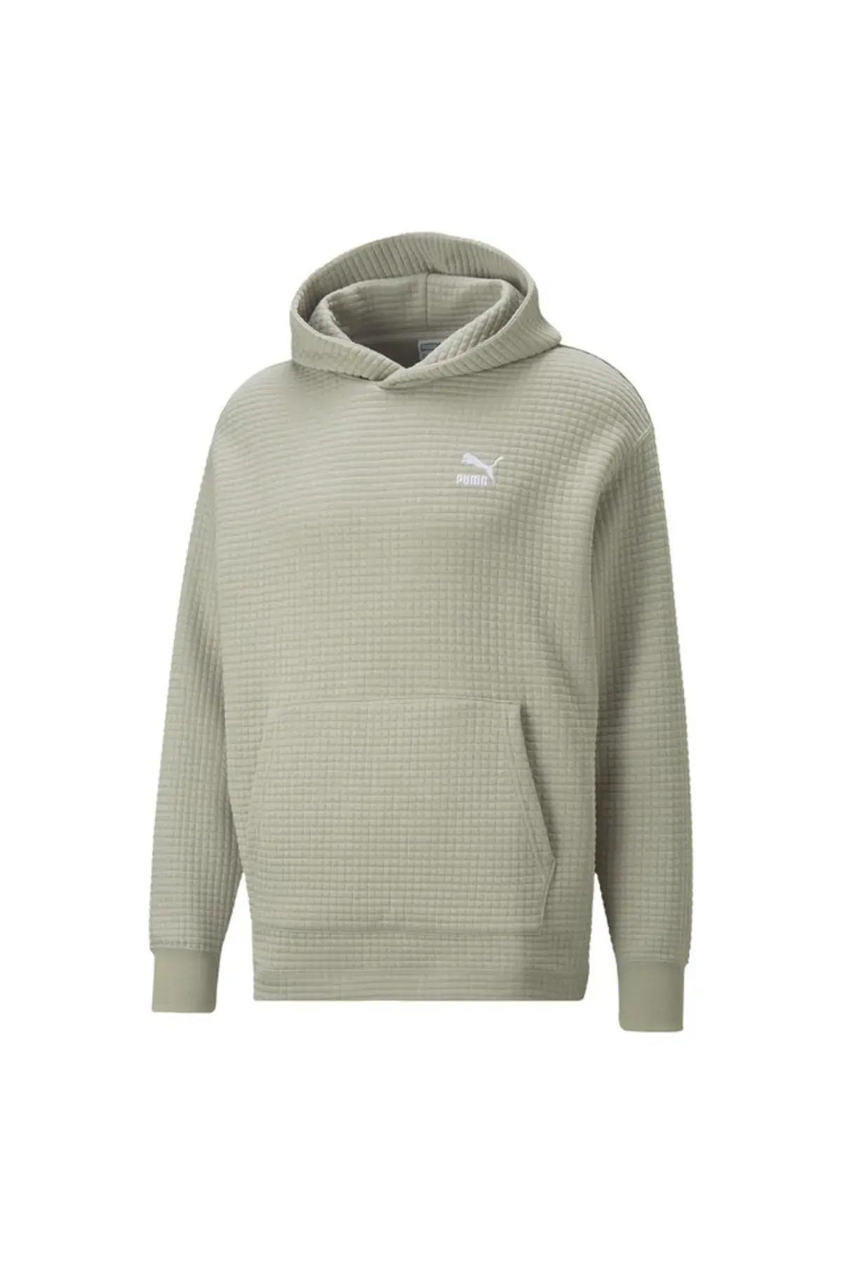 Puma Classics Quilted Hoodie Bej Erkek Hoodie