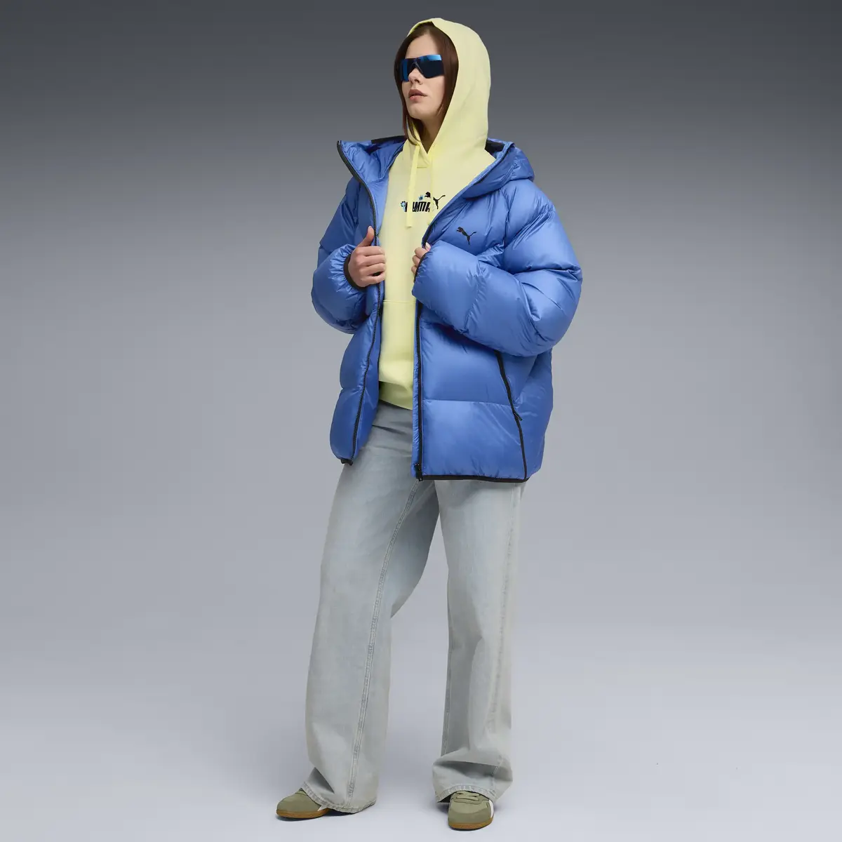 Puma ESS NATURE 2.0 Hoodie Sarı Kadın Kapüşonlu Sweatshirt