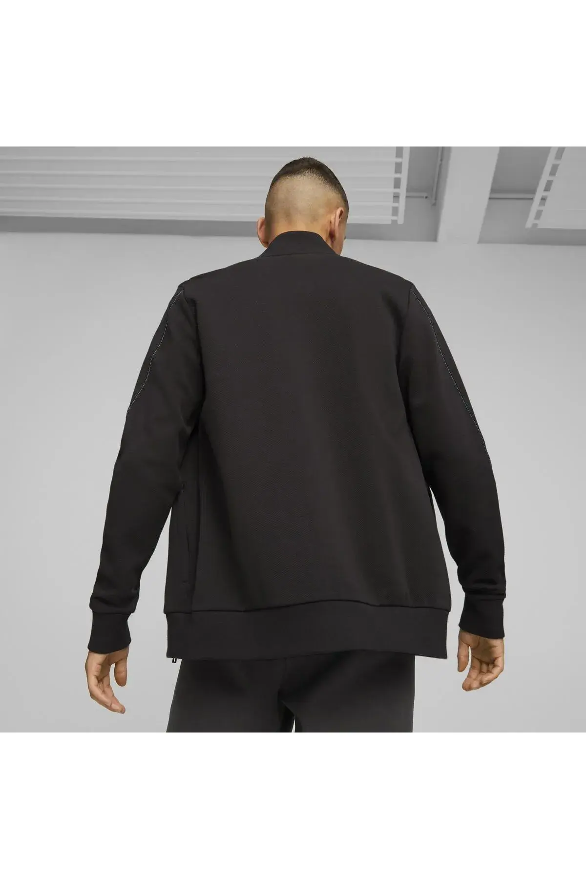 Puma MAPF1 Sweat Jacket, slim Siyah Erkek Fermuarlı Sweatshirt