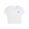 PUMA WARDROBE ESS Baby Tee Beyaz Kadın Crop