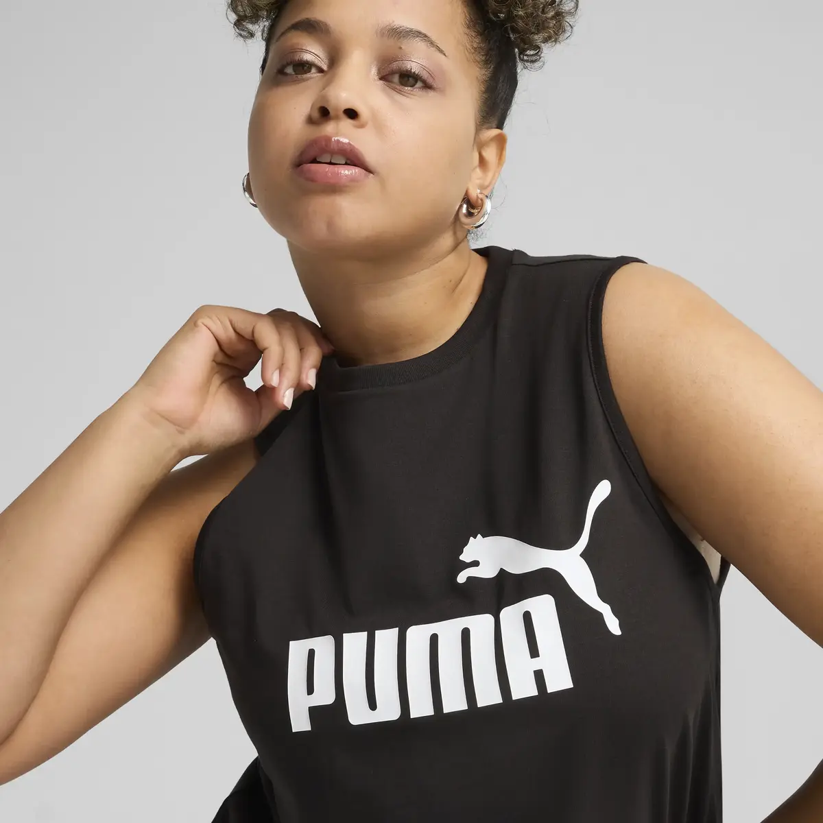 Puma ESS No. 1 Logo Slim Tank Siyah Kadın T-Shirt & Polo
