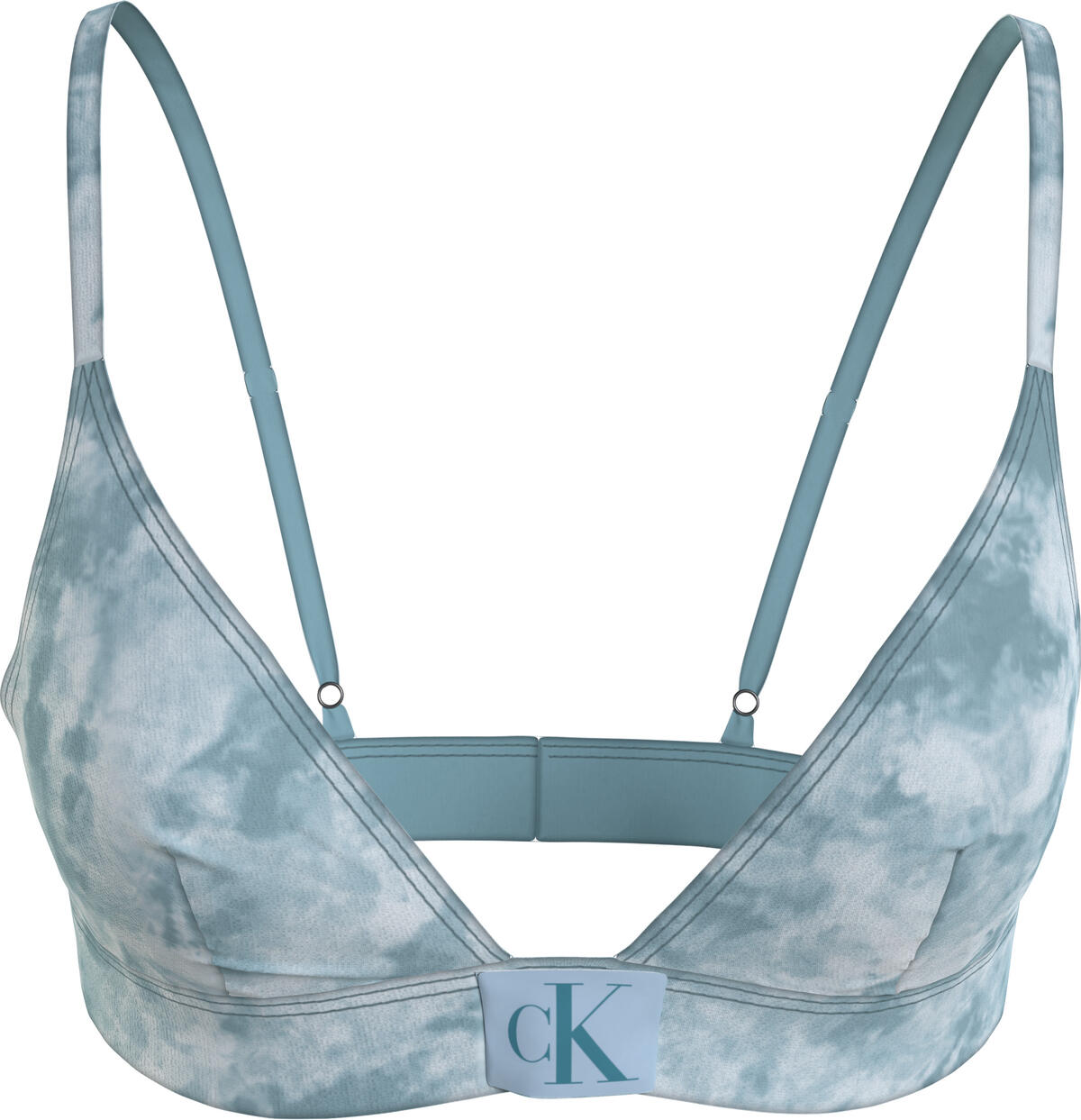 Calvin Klein FIXED TRIANGLE-RP-PR Kadın Mavi Bikini Üstü