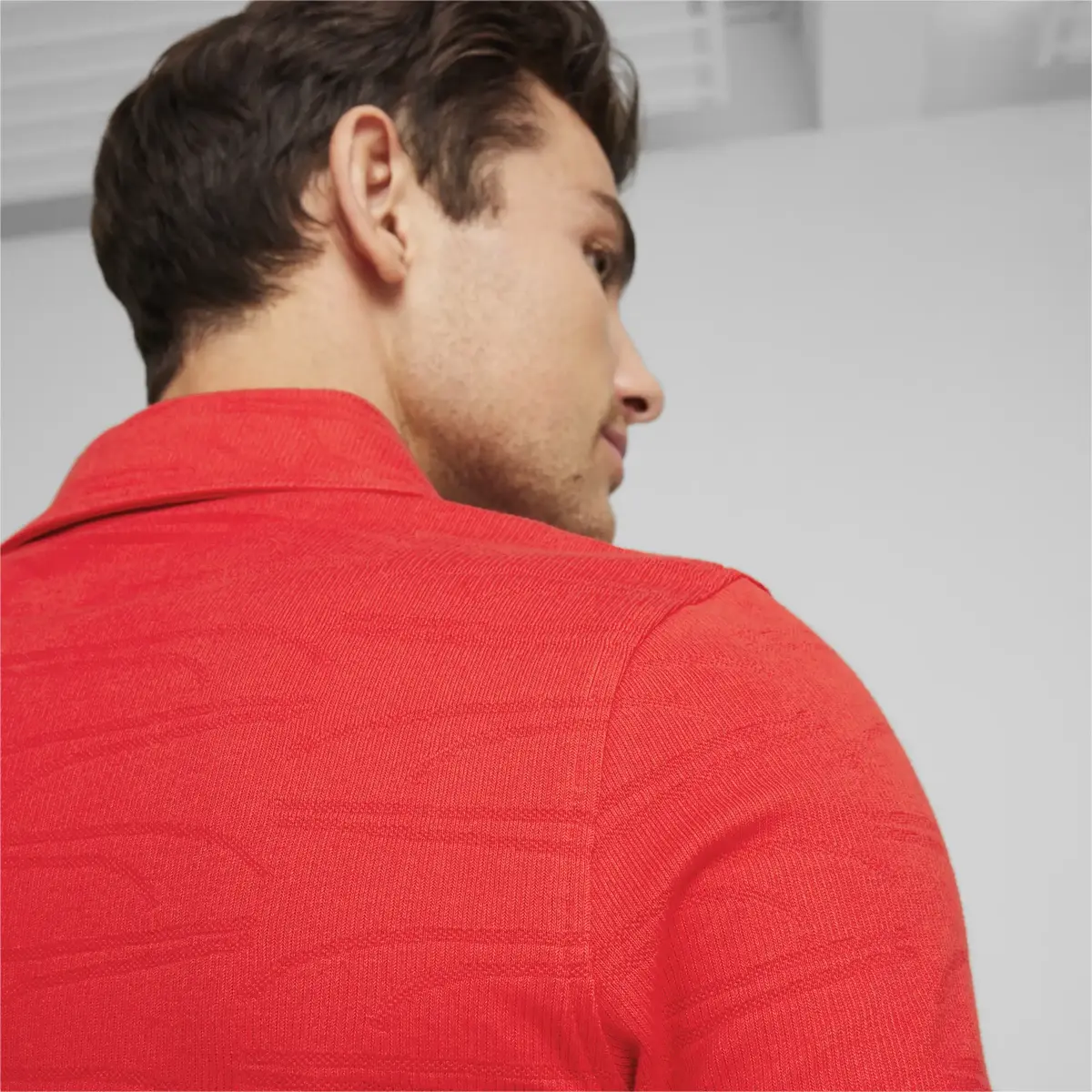 Puma Ferrari Style Jacquard Polo Kırmızı Erkek Polo T-Shirt
