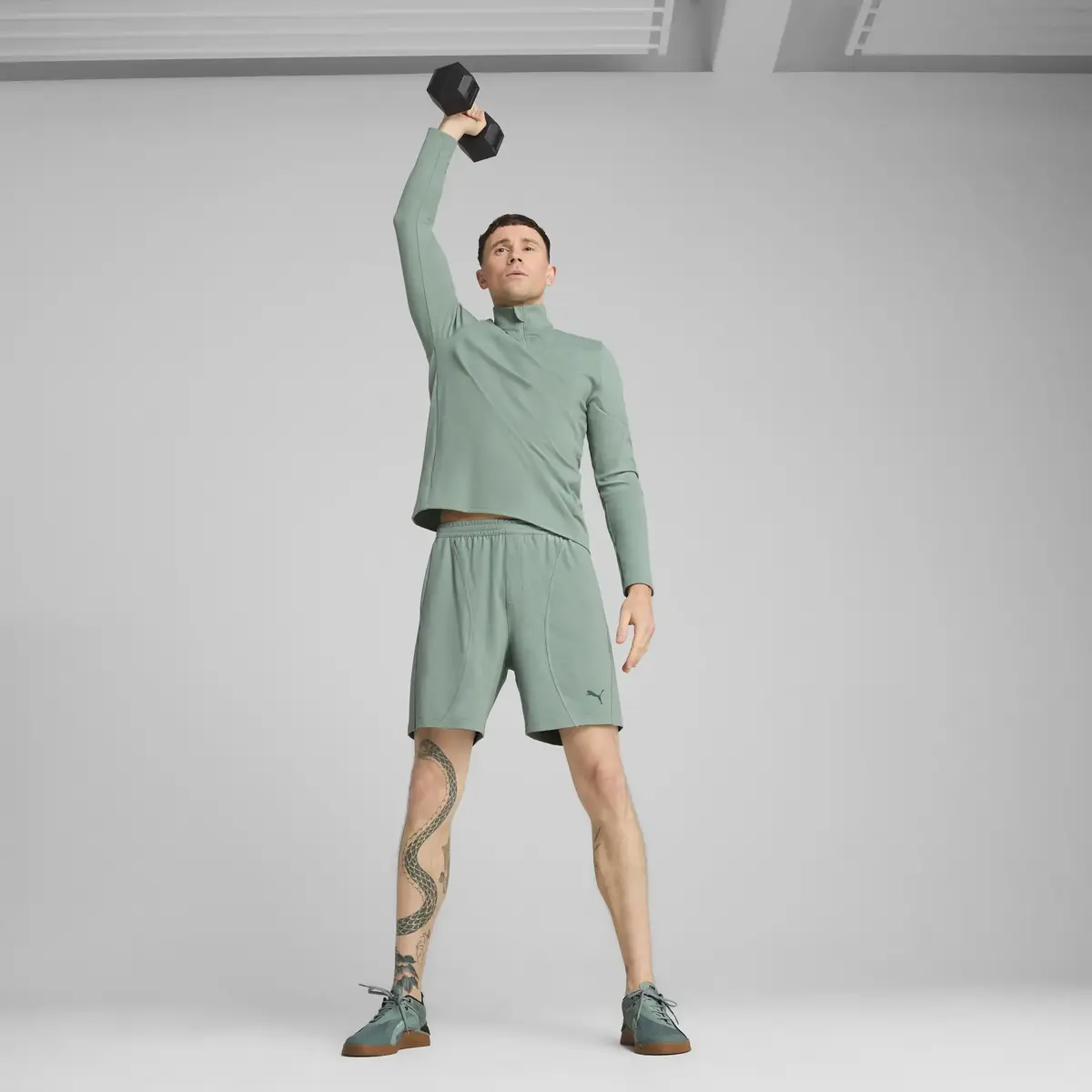PUMA M CLOUDSPUN 7" KNIT SHORT Yeşil Erkek Şort