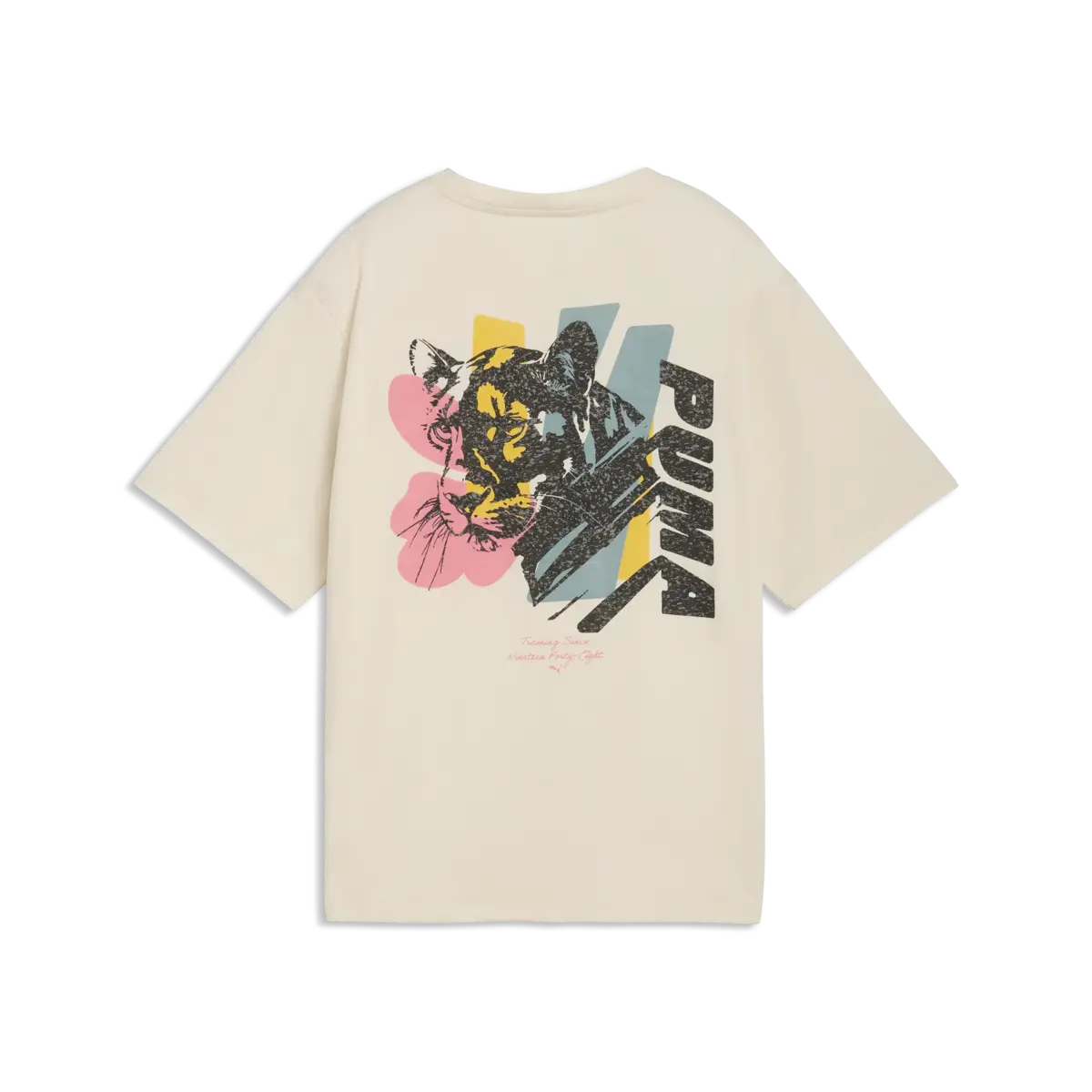 PUMA W Puma Cat Graphic Tee Krem Kadın T-Shirt