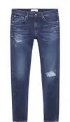 Calvin Klein SLIM TAPER Erkek mavi Kot Pantolon