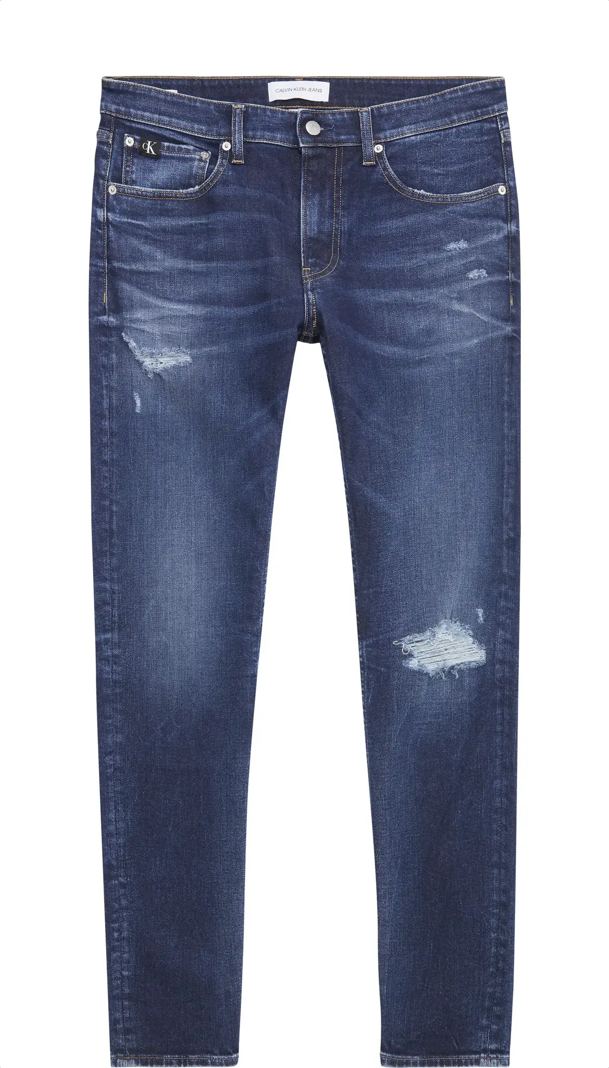 Calvin Klein SLIM TAPER Erkek mavi Kot Pantolon