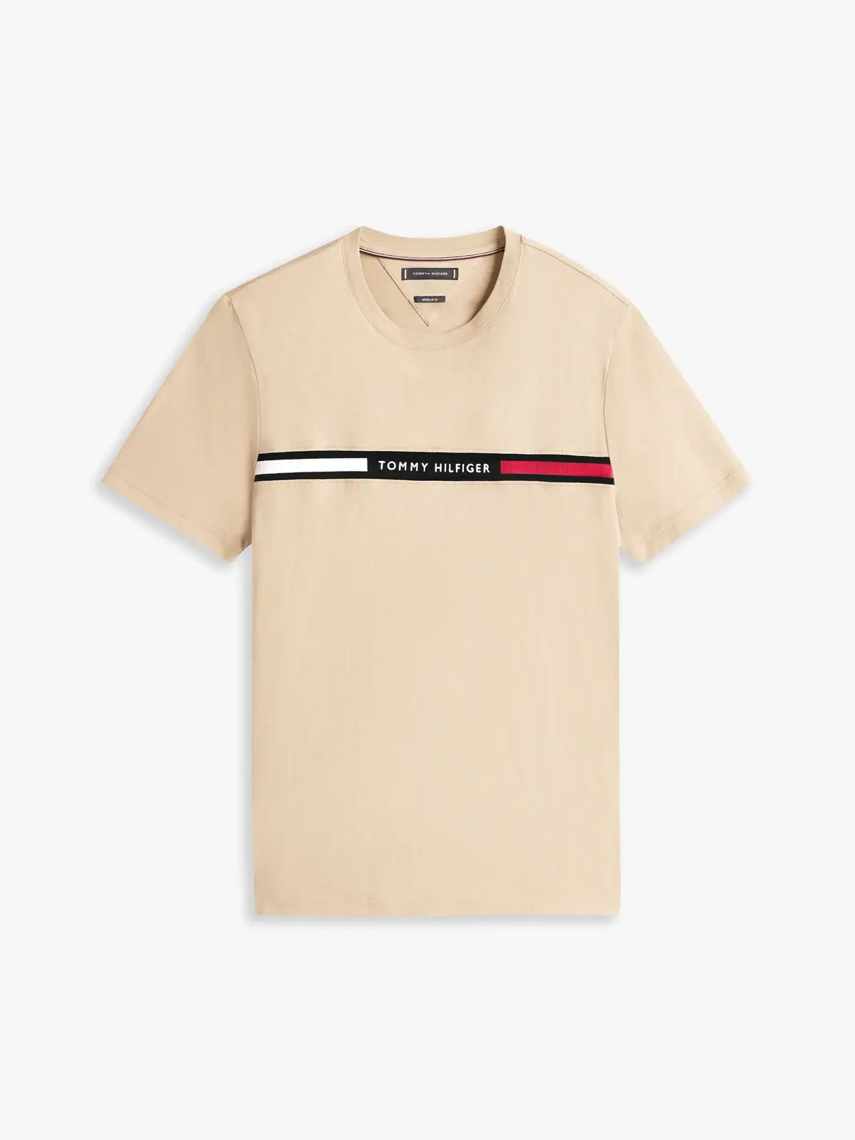 Tommy Hilfiger HILFIGER CHEST INSER, RBT Bej Erkek T-Shirt & Polo