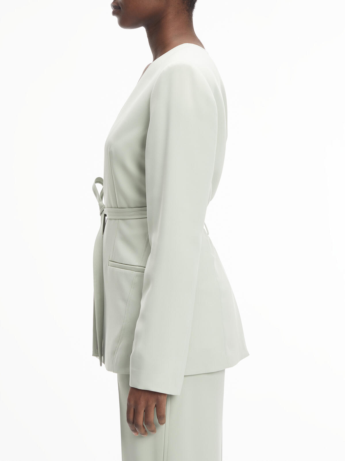 Calvin Klein STRUCTURE TWILL BLAZ Kadın Krem Blazer