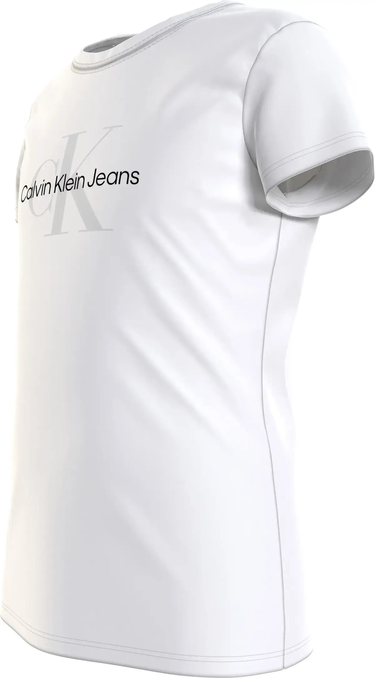 Calvin Klein REFLECTIVE MONOGRAM Kadın Beyaz T-Shirt