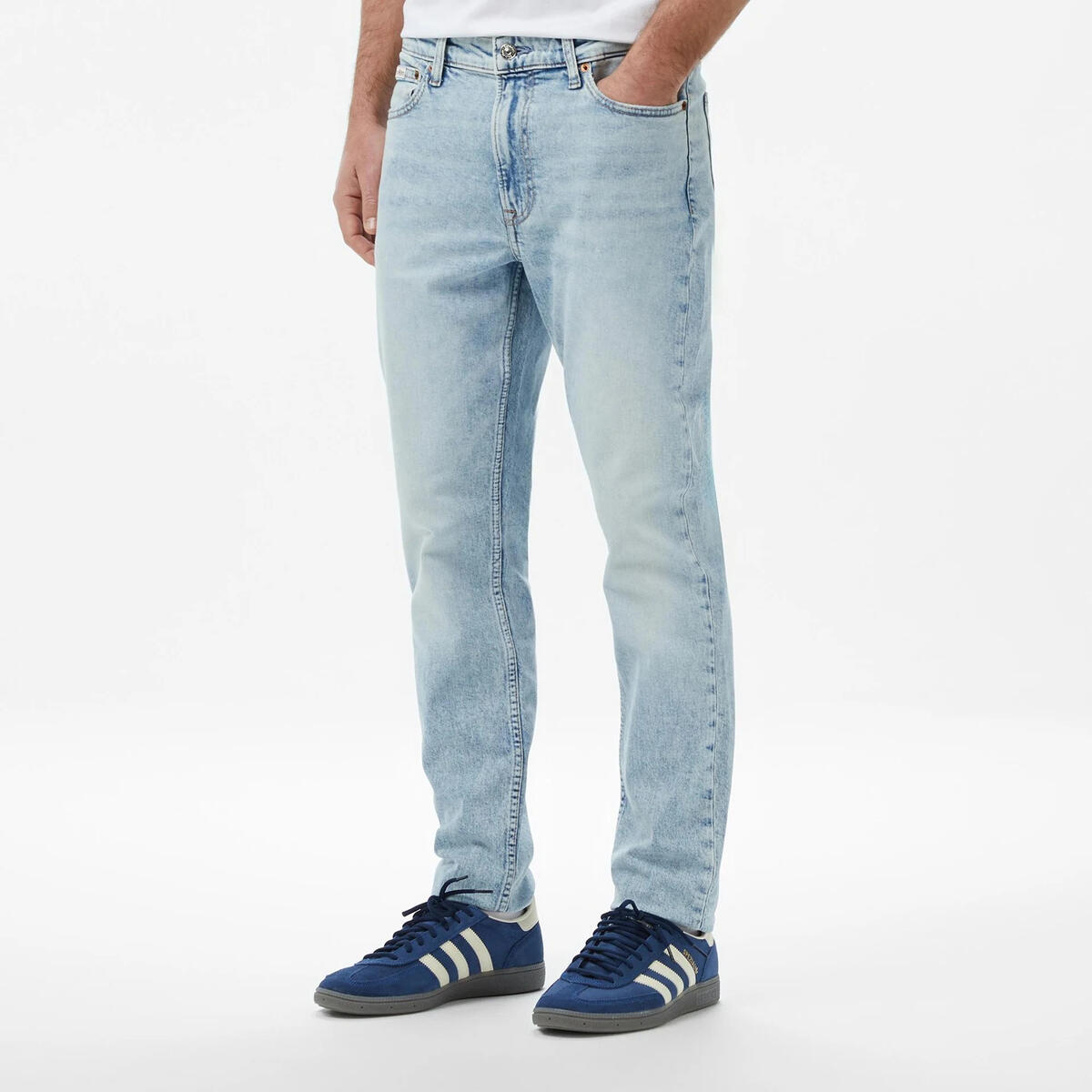Calvin Klein SLIM TAPER MARBLED B, EF8, 30, 35 Mavi Erkek Kot Pantolon