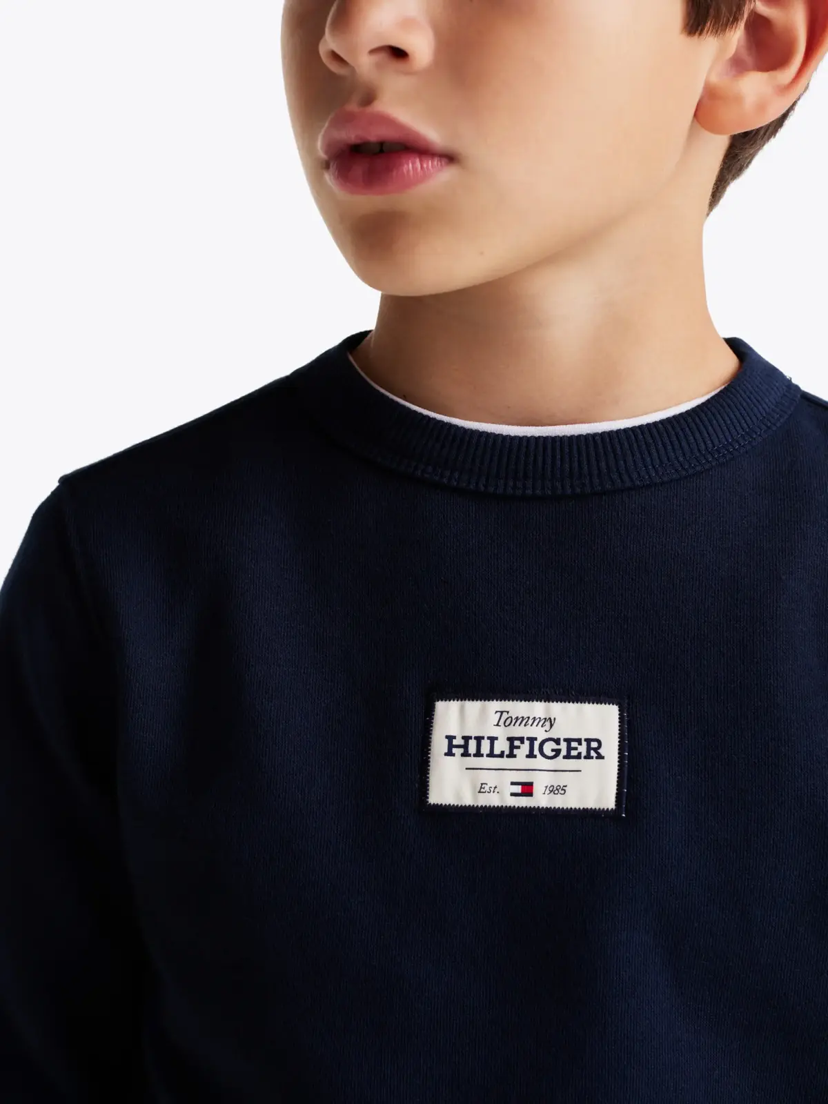 Tommy Hilfiger MONOTYPE 1985 LABEL, C1G Lacivert Erkek Çocuk Sweatshirt