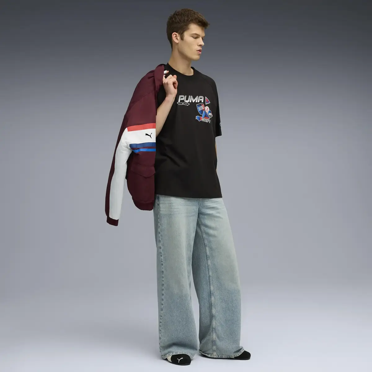 Puma BMW MMS STICKER TEE Siyah Erkek T-Shirt