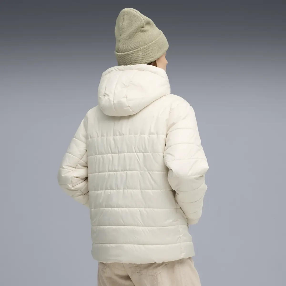 Puma ESS Hooded Padded Jacket Krem Kadın Sweatshirt
