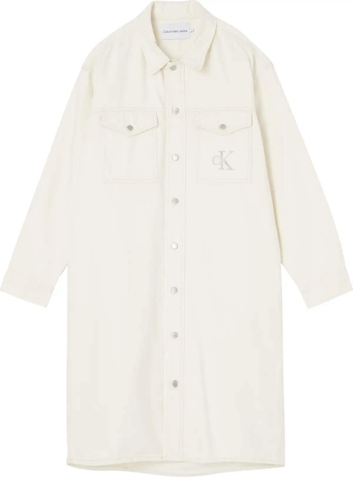 Calvin Klein LONG JACKET DRESS Kadın Beyaz Elbise