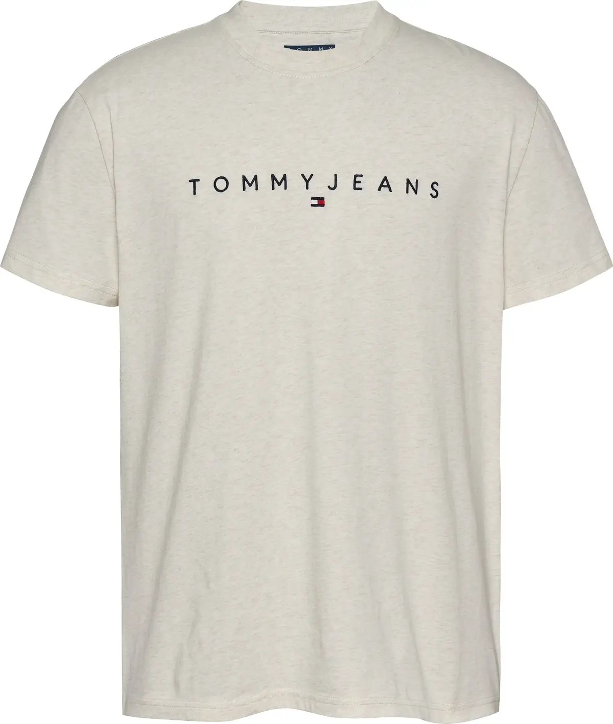 Tommy Hilfiger TJM REG LINEAR LOGO, AE3 Krem Erkek T-Shirt & Polo