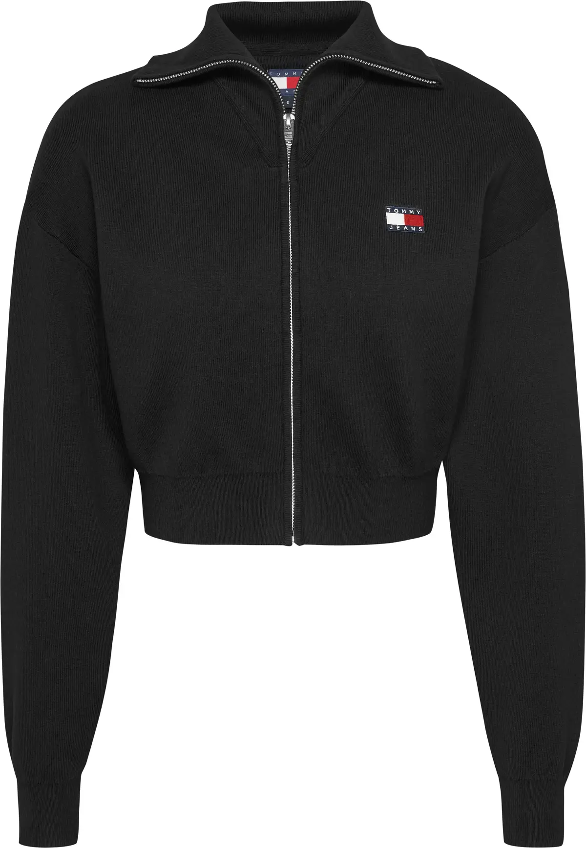 Tommy Hilfiger TJW CRP BADGE ZIP TH, BDS Siyah Kadın Ceket