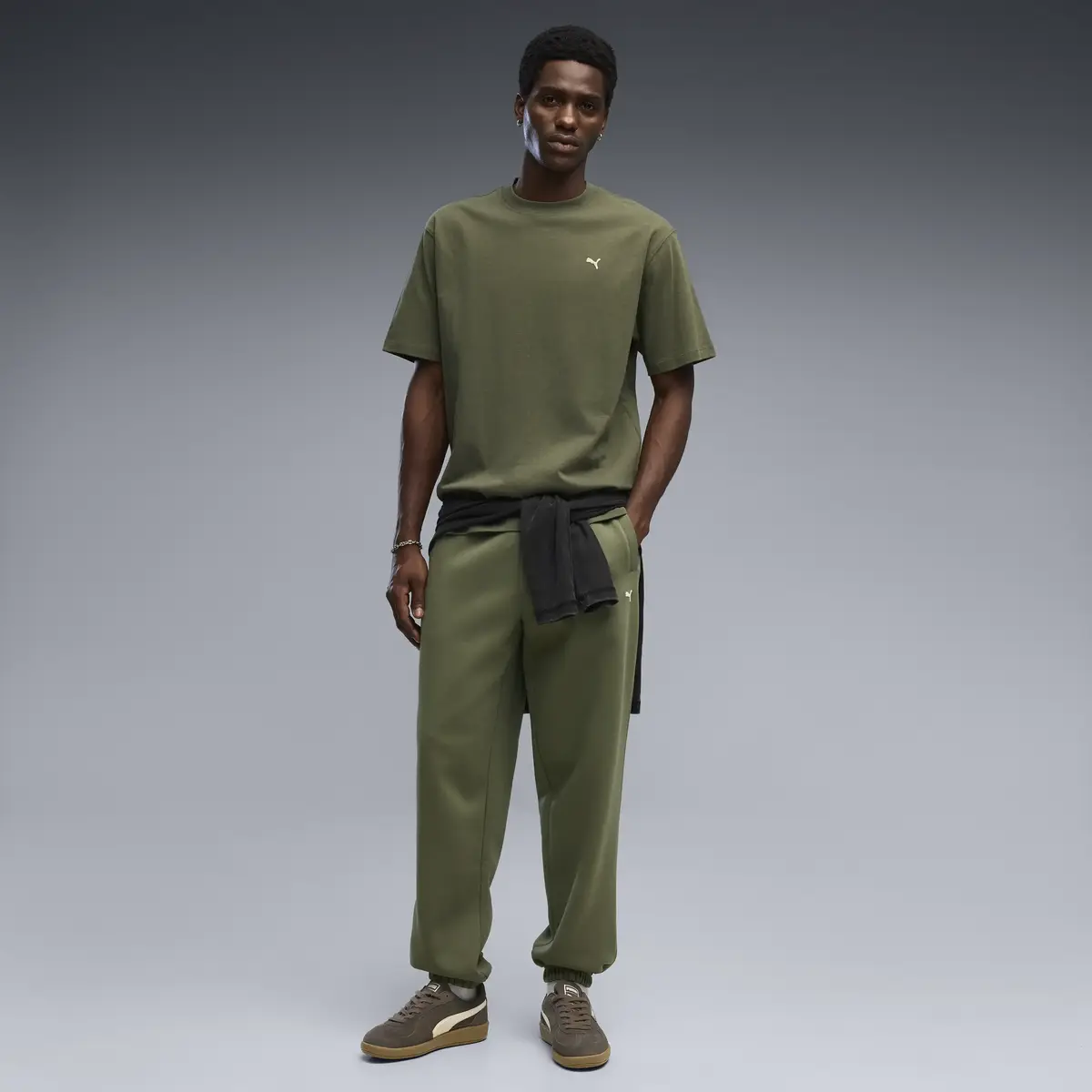Puma SELECT Essentials Tee Yeşil Erkek T-Shirt