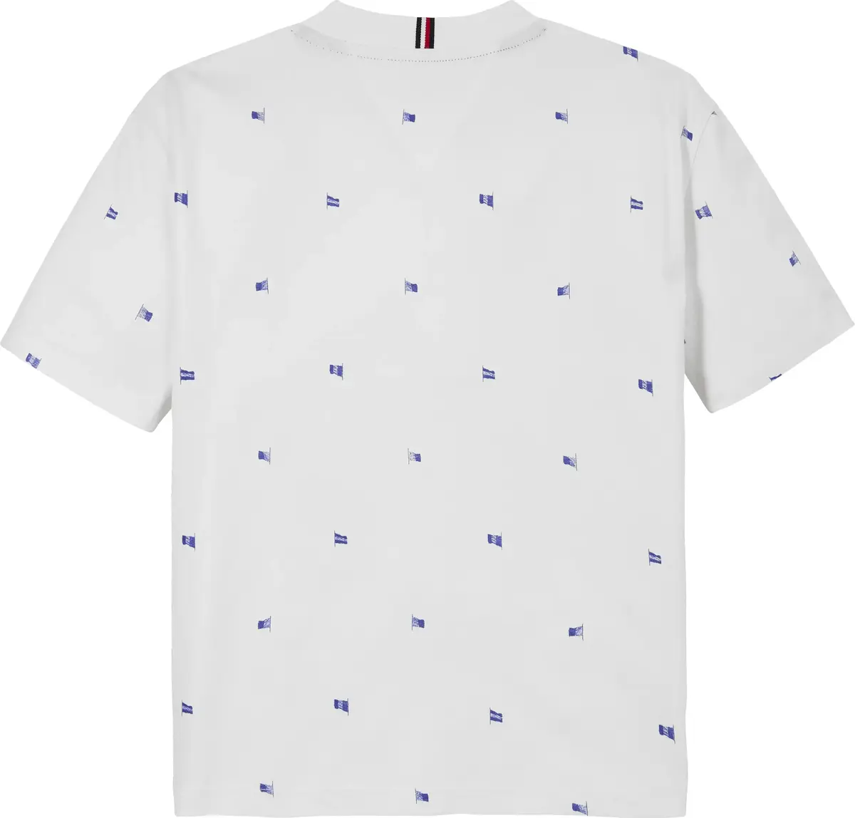 Tommy Hilfiger AOP WAVING FLAG TEE, 0K4 Beyaz Erkek Çocuk  T-Shirt & Polo