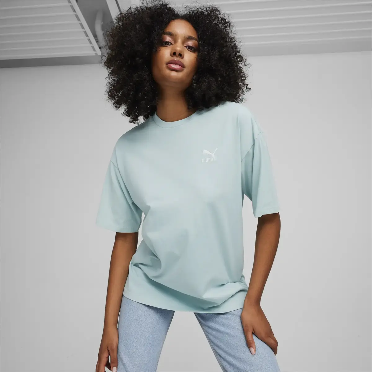 Puma BETTER CLASSICS Oversized Tee Açık Mavi Erkek T-Shirt