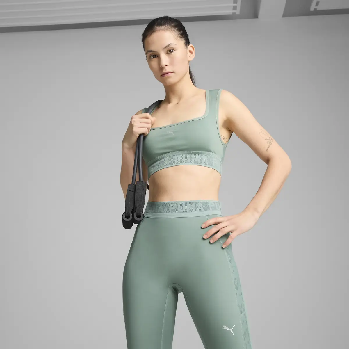 PUMA MOVE LACE BRA Yeşil Kadın Spor Sütyeni