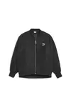 Puma T7 Shiny Bomber Jacket Siyah Kadın Fermuarlı Sweatshirt