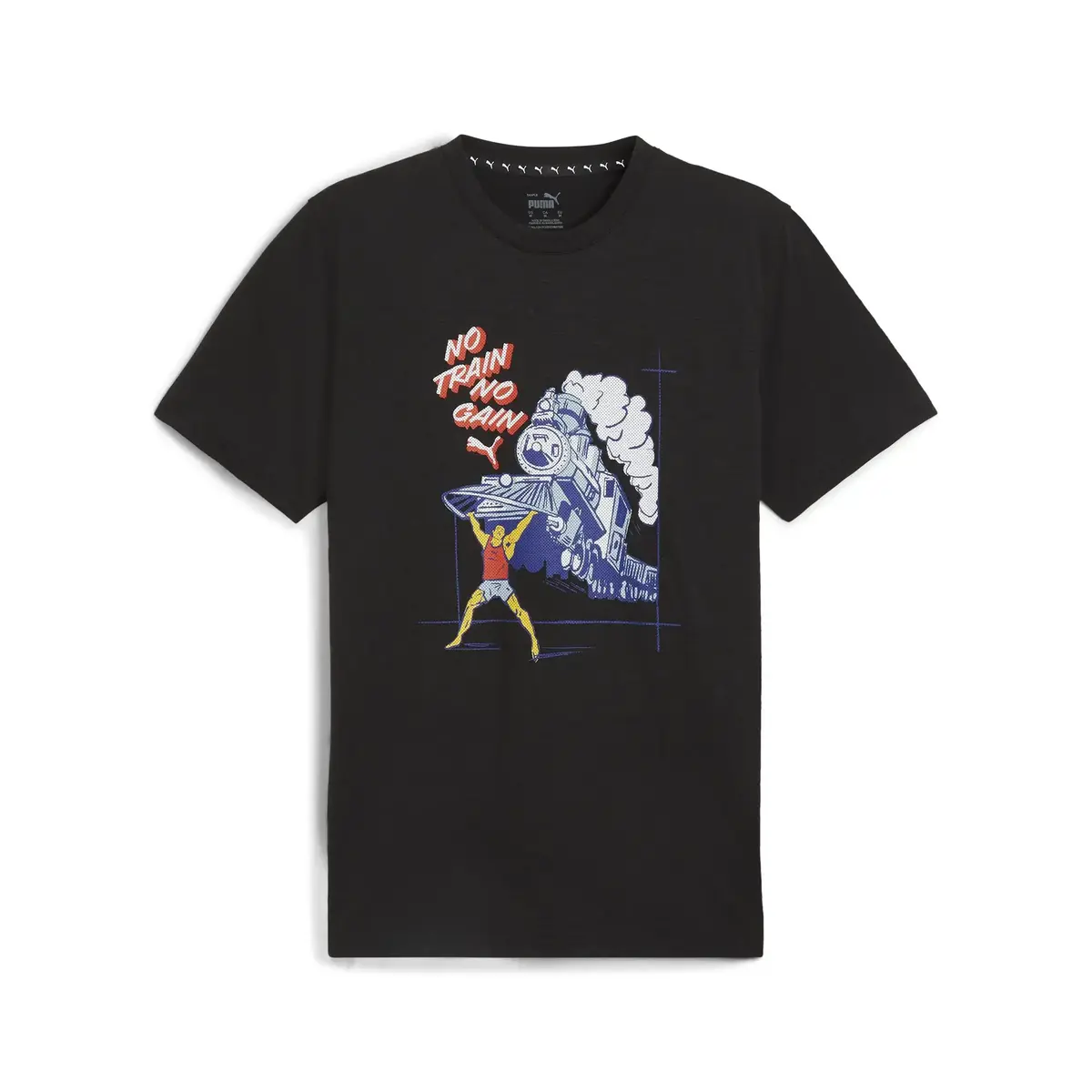 Puma Mens No Train No Gain Tee Siyah Erkek T-Shirt