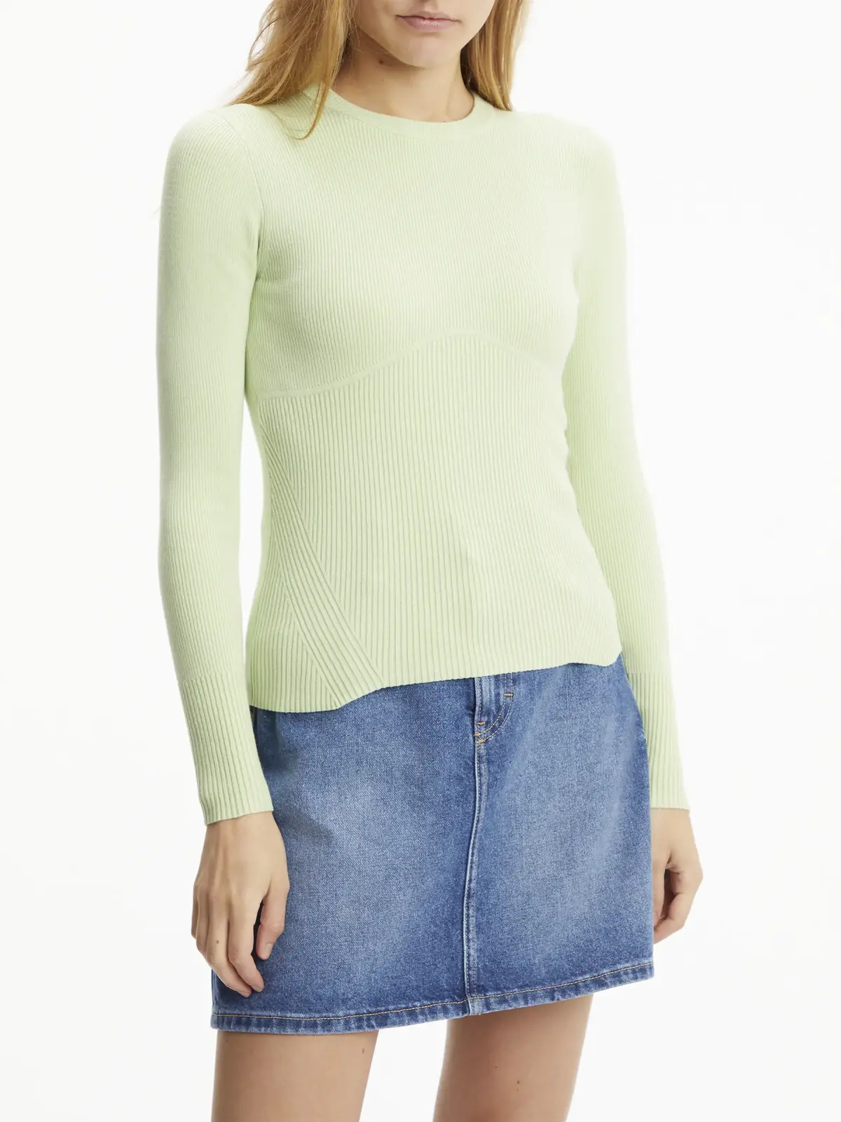 Calvin Klein BUST DETAILING TIGHT Kadın Yeşil Kazak