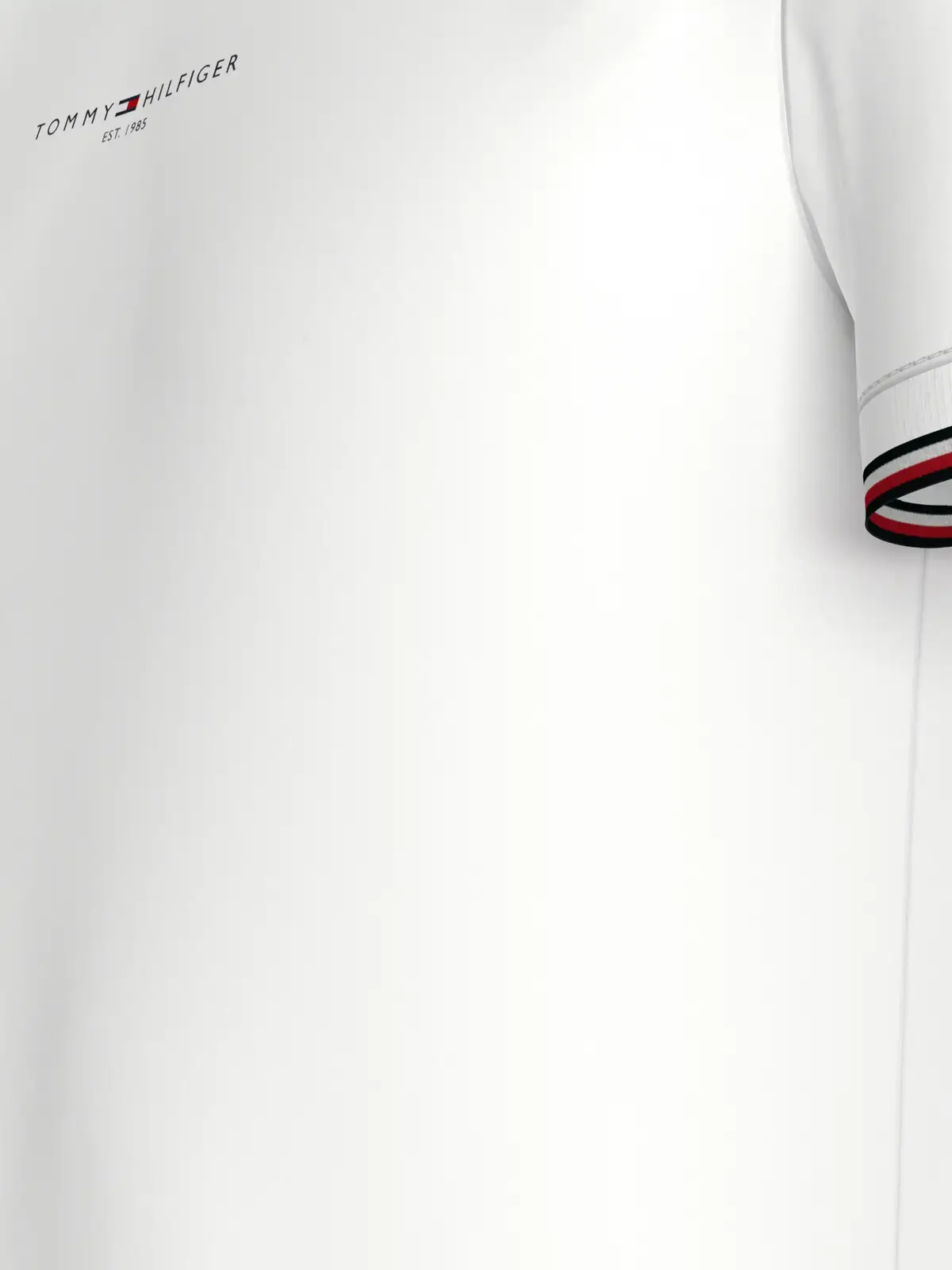 Tommy Hilfiger TOMMY LOGO TIPPED TE, YBR Beyaz Erkek T-Shirt & Polo