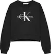 Calvin Klein GLITTER MONOLOGO CN, BEH Siyah Kadın Sweatshirt